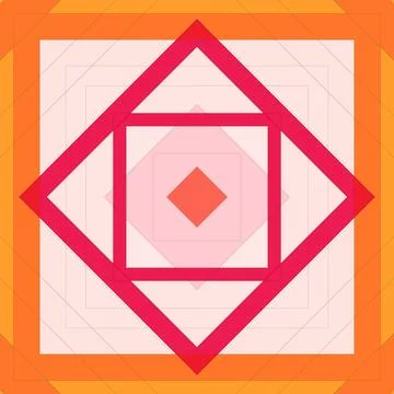 Seamless pattern of rhombuses and lines. Square abstract pattern イラスト素材