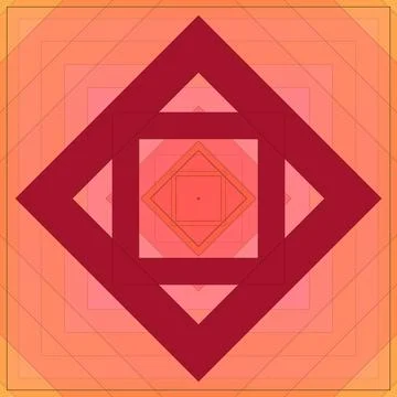 Seamless pattern of rhombuses and lines. Square abstract pattern Stock Illustration