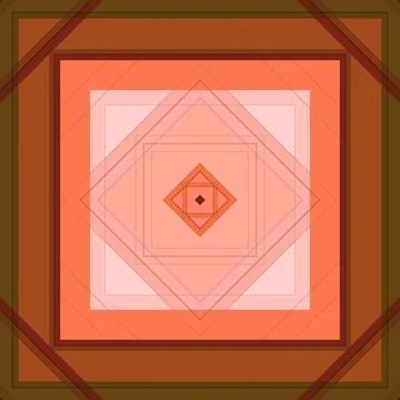 Seamless pattern of rhombuses and lines. Square abstract pattern Stock Illustration