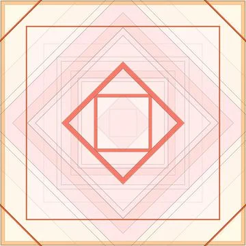 Seamless pattern of rhombuses and lines. Square abstract pattern Stock Illustration