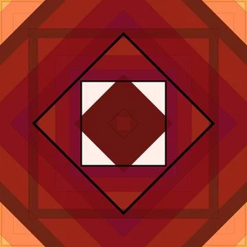 Seamless pattern of rhombuses and lines. Square abstract pattern イラスト素材