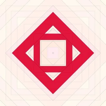 Seamless pattern of rhombuses and lines. Square abstract pattern Stock Illustration