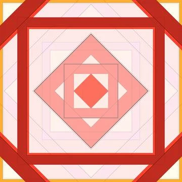 Seamless pattern of rhombuses and lines. Square abstract pattern Stock Illustration