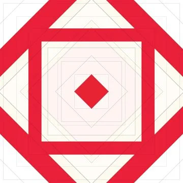 Seamless pattern of rhombuses and lines. Square abstract pattern Stock Illustration