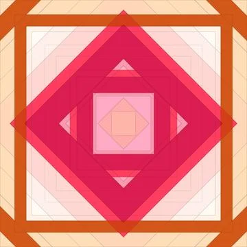 Seamless pattern of rhombuses and lines. Square abstract pattern Stockillustratie