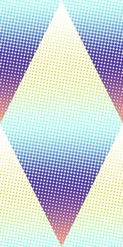 Seamless pattern rhombuses with gradient texture dots halftone Stock Illustration