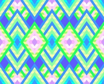 Seamless pattern of rhombuses in native american style. Stock Illustration