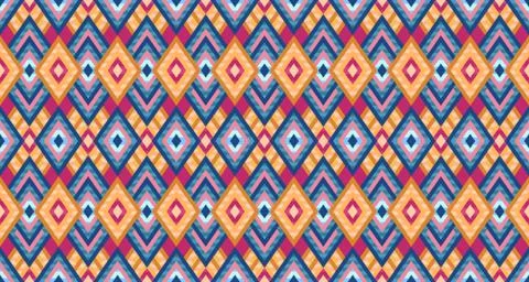 Seamless pattern of rhombuses in native american style. Stock Illustration