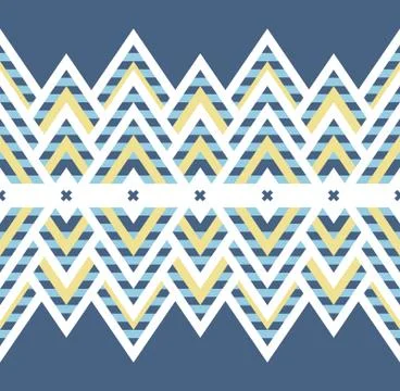 Seamless pattern of rhombuses in native american style. Stock Illustration