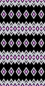 Seamless pattern of rhombuses in native american style. Stock Illustration