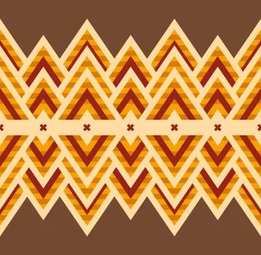 Seamless pattern of rhombuses in native american style. Stock Illustration