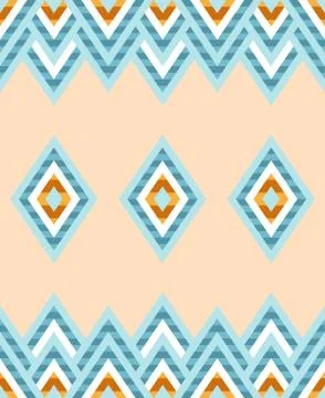 Seamless pattern of rhombuses in native american style. Stock Illustration