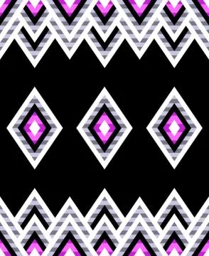 Seamless pattern of rhombuses in native american style. Stock Illustration