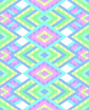 Seamless pattern of rhombuses in native american style. Stock Illustration