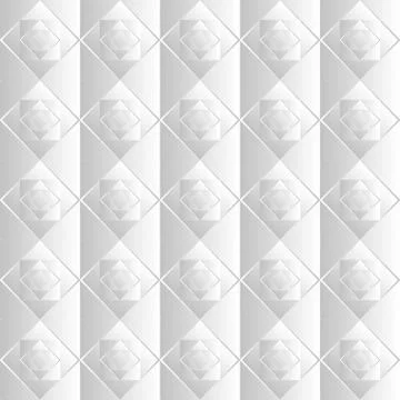 Seamless pattern from rhombuses in paper cut style. Vector illustration Stock Illustration