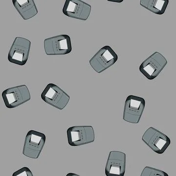 Seamless pattern ribbon label printer cartoon vector Stock Illustration