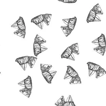 Seamless pattern rice dumpling sketch hand drawn Stock Illustration
