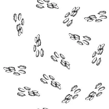 Seamless pattern rice grain sketch hand drawn Stock Illustration