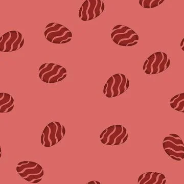 Seamless pattern rich chocolate egg cartoon vector 스톡 일러스트
