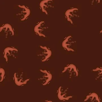 Seamless pattern rich chocolate splash cartoon vector Stock Illustration