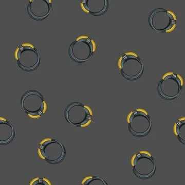 Seamless pattern ride bicycle lock cartoon vector Stock Illustration