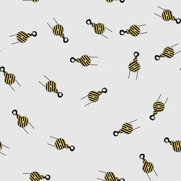Seamless pattern rigging crane hook cartoon vector Stock Illustration