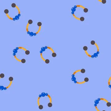 Seamless pattern ring piercing fashion cartoon vector Stock Illustration