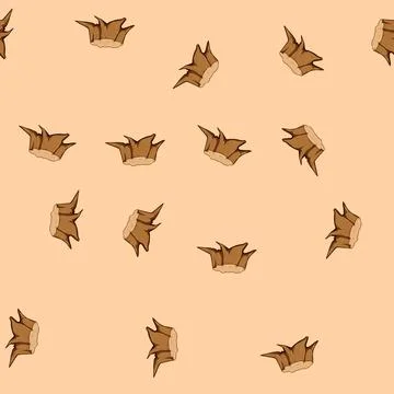 Seamless pattern ring stump cartoon vector Stock Illustration
