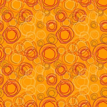 Seamless pattern - rings on an orange background 스톡 일러스트