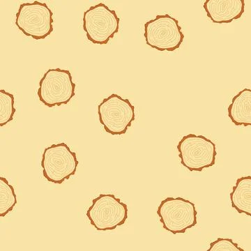 Seamless pattern rings wood circle cartoon vector Stock-Illustration