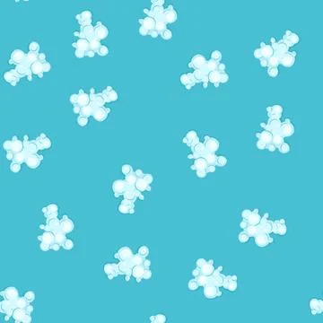 Seamless pattern rinse shampoo foam cartoon vector Stock Illustration