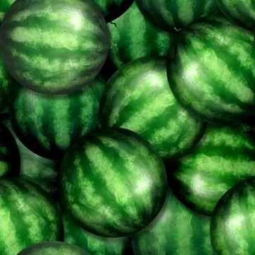 Seamless pattern with ripe watermelons Stock Illustration