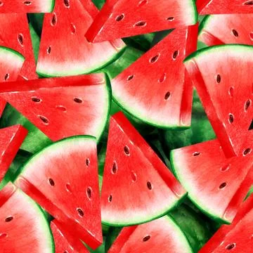 Seamless pattern with ripe watermelons Stock-Illustration