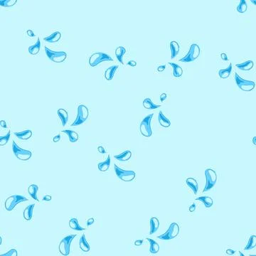 Seamless pattern ripple water drops cartoon vector 스톡 일러스트
