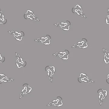 Seamless pattern Rising smoke puff vapor trails vector イラスト素材