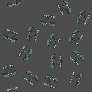 Seamless pattern risk climbing harnesses cartoon vector Illustrazione stock
