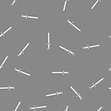 Seamless pattern Rivet fastener tool for industrial construction assembly Illustrazione stock