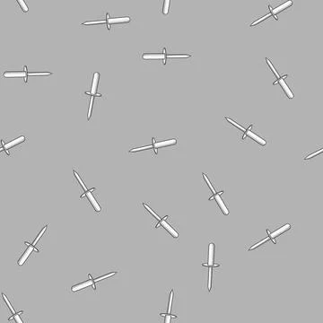 Seamless pattern Rivet for fastening and joining concept イラスト素材