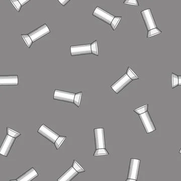 Seamless pattern Rivet industrial fastener for joining materials 库存插图