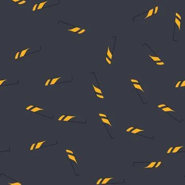 Seamless pattern road safety barrier with warning stripes Stock Illustration