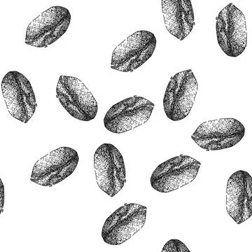 Seamless pattern roasted pistachio nut sketch hand drawn Stock Illustration