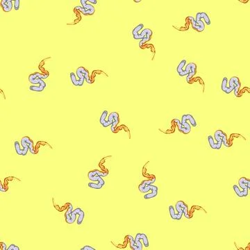 Seamless pattern off rocket launch smoke cartoon vector Stockillustratie