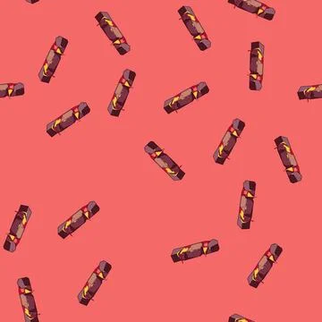 Seamless pattern Rocky platform with flowing molten lava Illustrazione stock