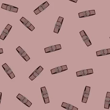 Seamless pattern rodeo belt cowboy cartoon vector Stock Illustration