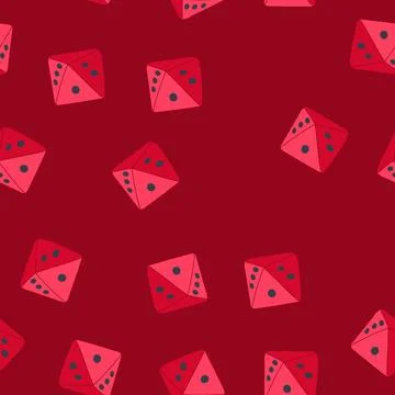 Seamless pattern roll dice cartoon vector Stock Illustration