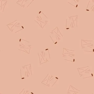 Seamless pattern roll parchment paper cartoon vector Stock Illustration