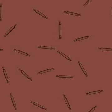 Seamless pattern roll rolling pin cartoon vector Stock Illustration
