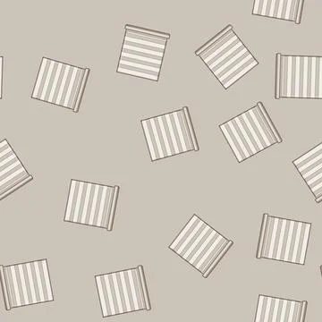 Seamless pattern Roller blind zebra window shade cartoon drawing Stock Illustration
