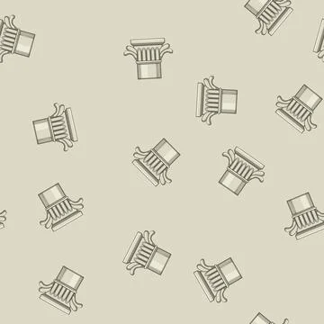 Seamless pattern roman column ancient cartoon vector Ilustración de archivo