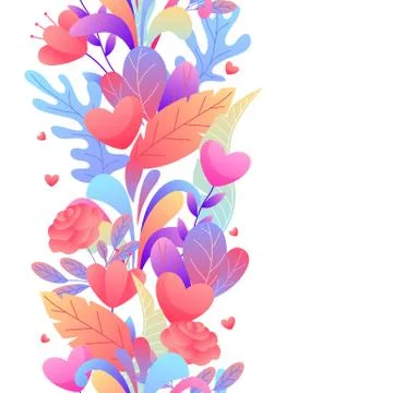 Seamless pattern with romantic flowers. Stock Illustration